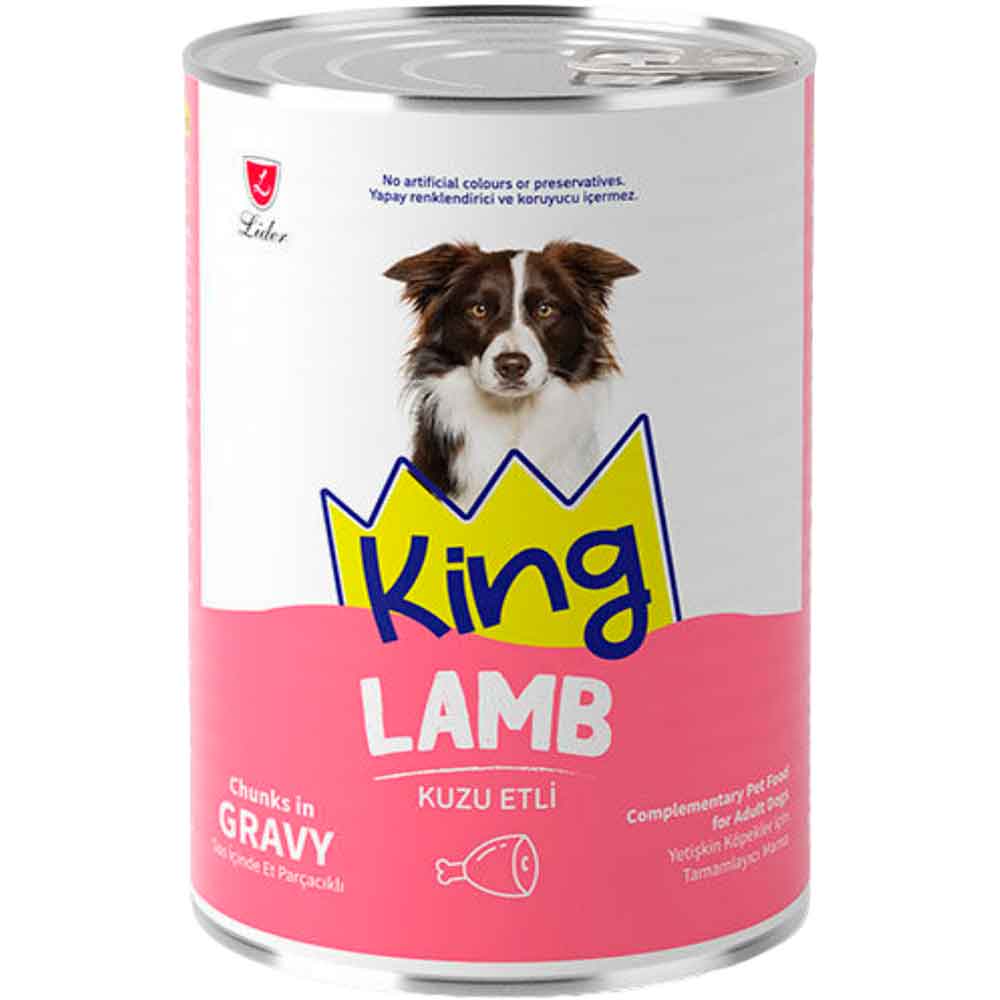 King Kuzu Etli Köpek Konservesi Sos İçerisinde Et Parçacıklı 400 Gr