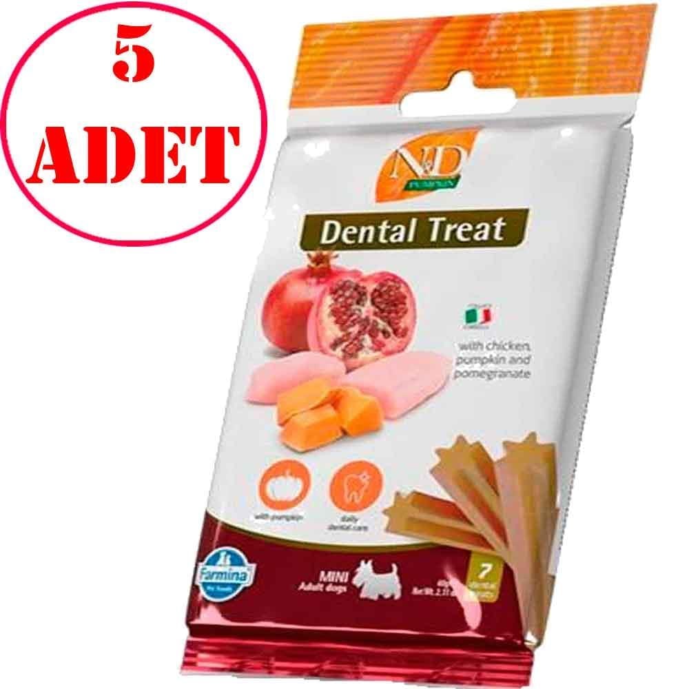 ND Narlı Balkabaklı Tavuklu Mini Köpek Ödülü Dental Treat 7'li Paket 5 AD