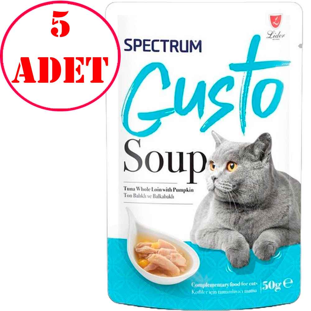 Spectrum Gusto Ton Balıklı ve Bal Kabaklı Kedi Çorbası 50 Gr 5 AD