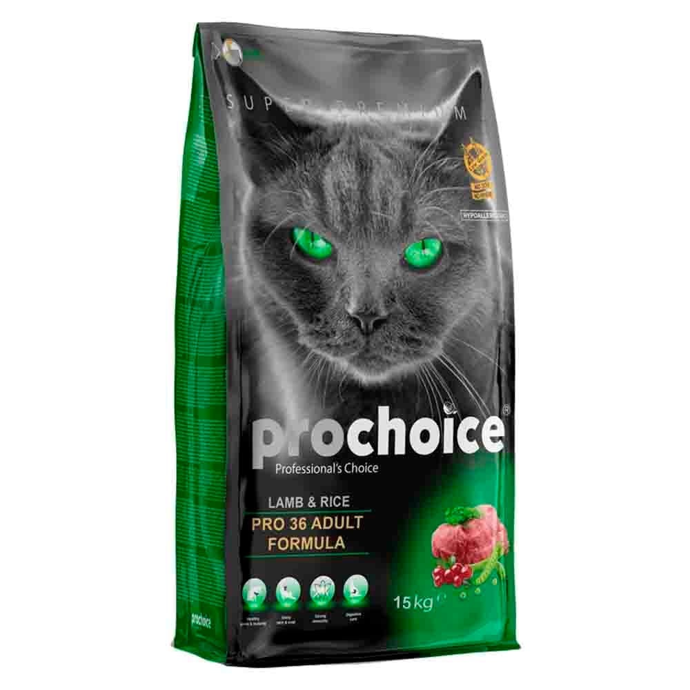 Prochoice Pro 36 Kuzulu ve Pirinçli Kedi Maması 15 Kg