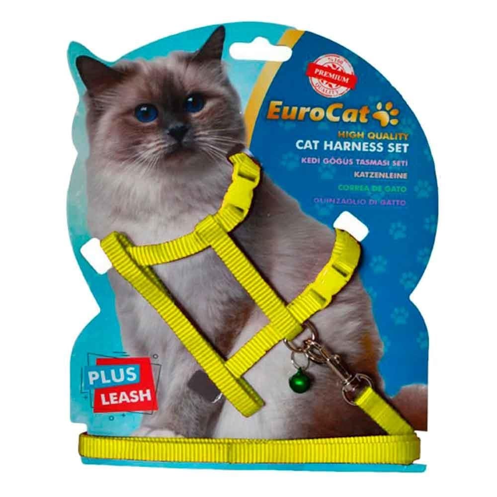Eurocat Kedi Göğüs Tasma Seti Sarı