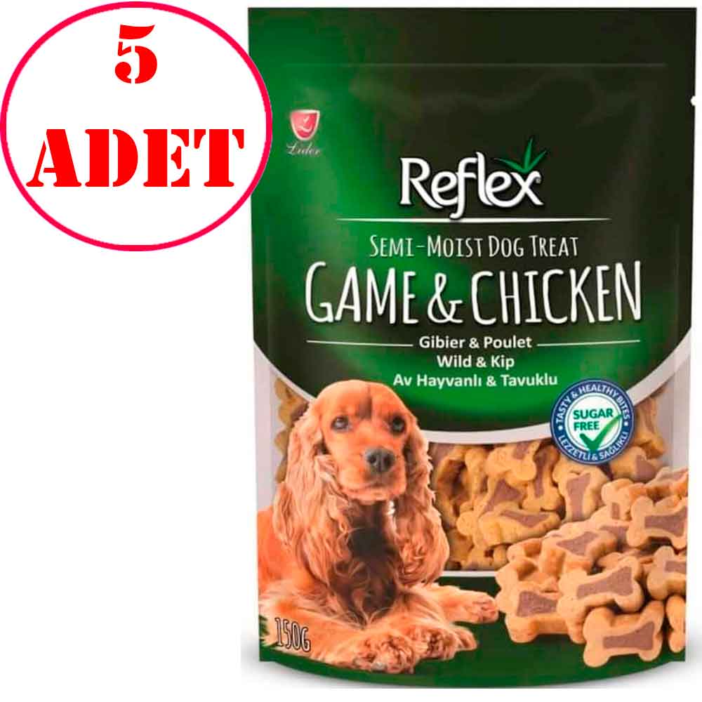Reflex Av Hayvanlı ve Tavuklu Yumuşak Köpek Ödülü 150 Gr 5 AD