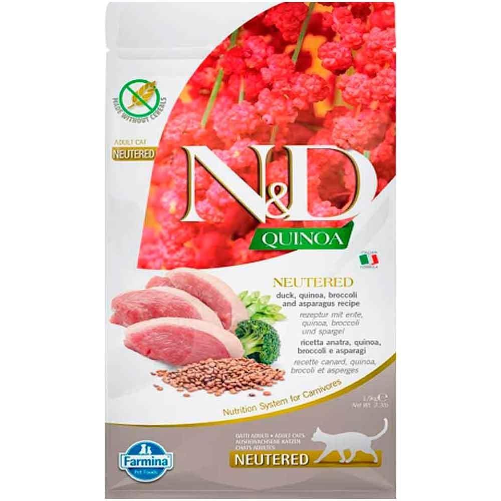 ND Quinoa Ördek ve Brokolili Kısırlaştırılmış Kedi Maması 300 GR