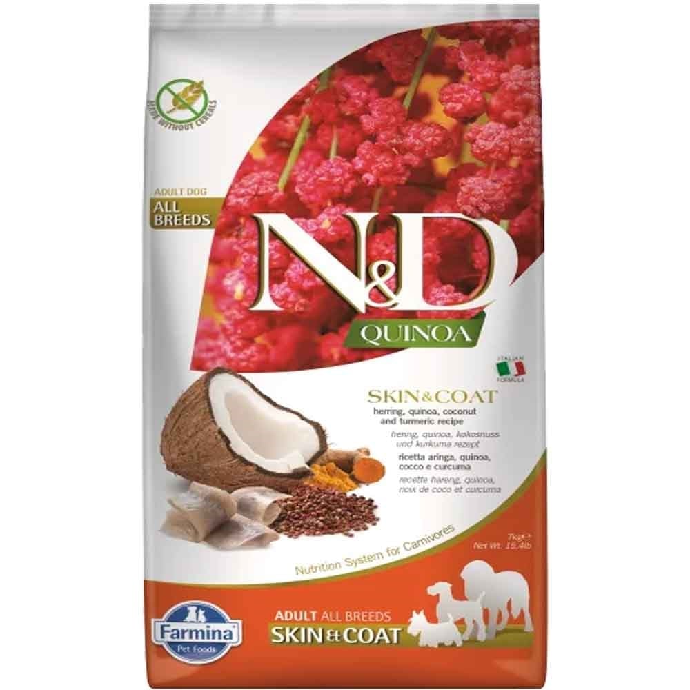 N&D Quinoa Skin&Coat Ringa Balığı Yetişkin Köpek Maması 7 Kg