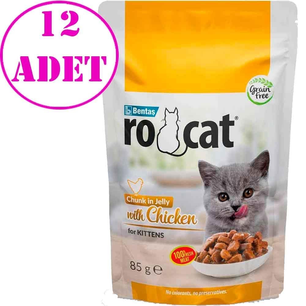 Ro Cat Tavuklu Yavru Kedi Yaş Maması 85 Gr 12 AD