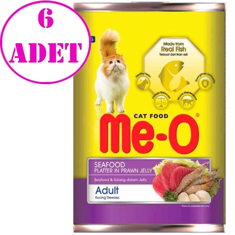 Me-O Kedi Konservesi Karides Soslu Deniz Lezzetleri 400 Gr 6 AD