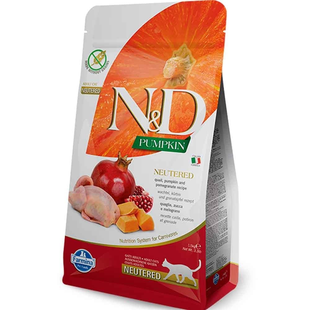 N&D Kısır Kedi Maması Balkabaklı Bıldırcınlı Narlı 300 GR