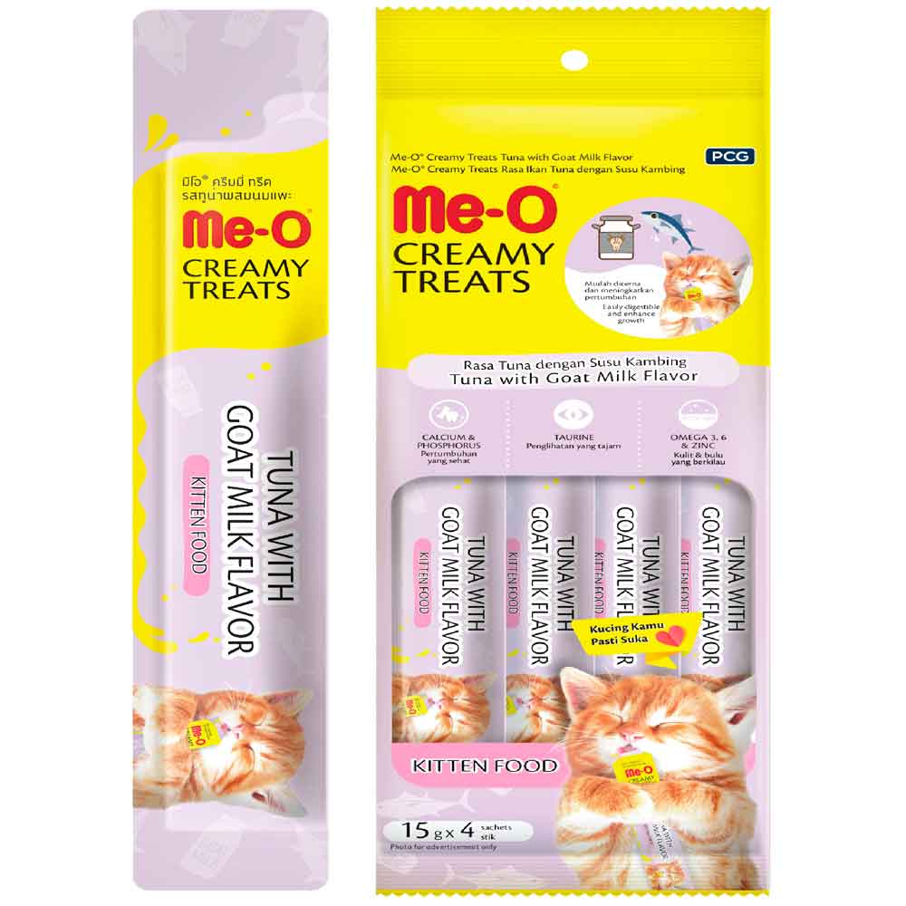 Meo Yavru Kedi Ödülü Krema Ton Balıklı ve Keçi Sütlü 4x15 gr