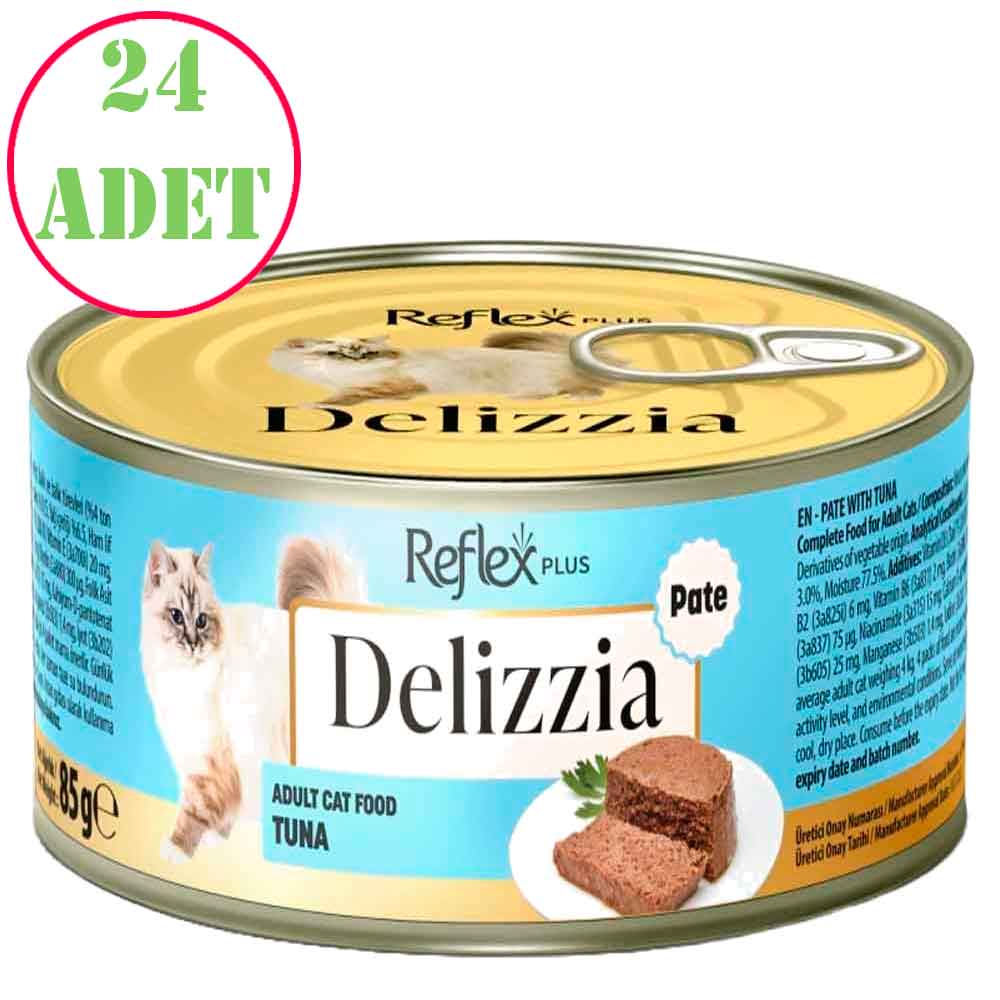 Reflex Plus Delizzia Kedi Konservesi Ton Balıklı Ezme 85 Gr 24 AD