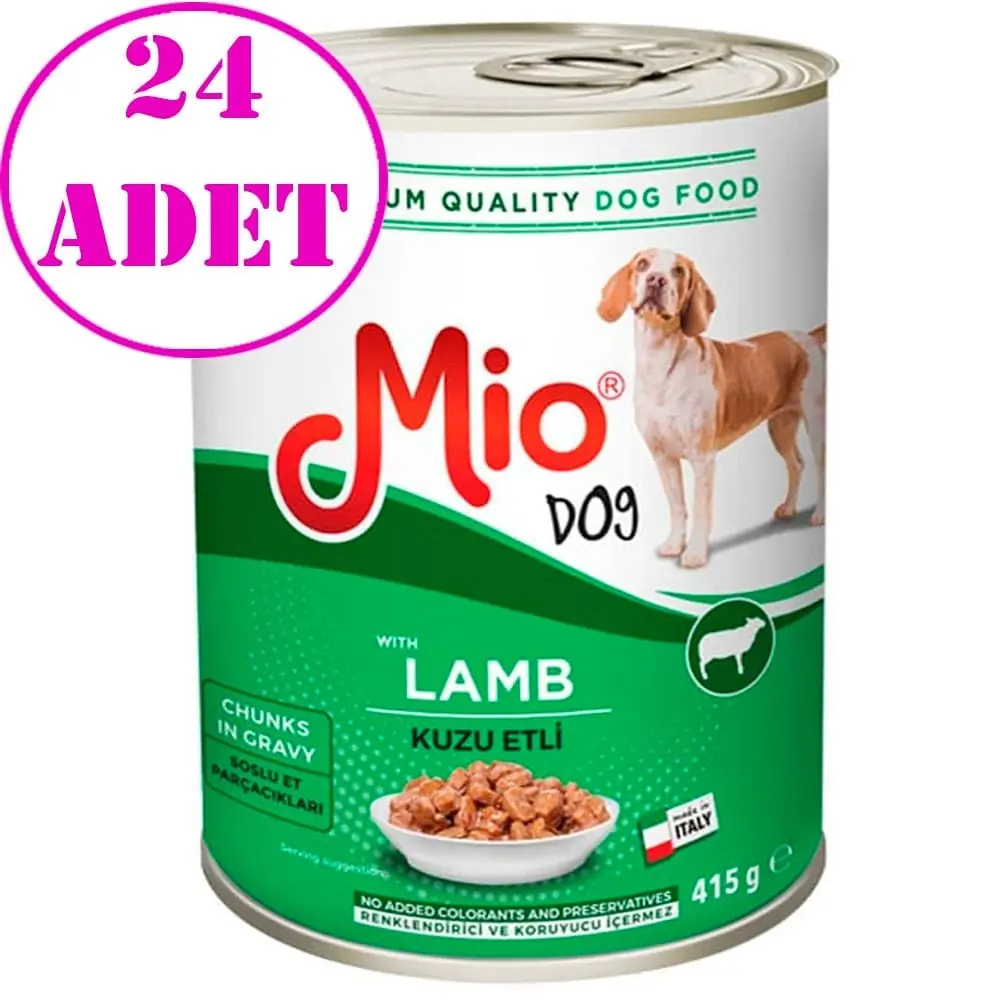 Mio Kuzu Etli Köpek Konservesi 415 gr 24 AD