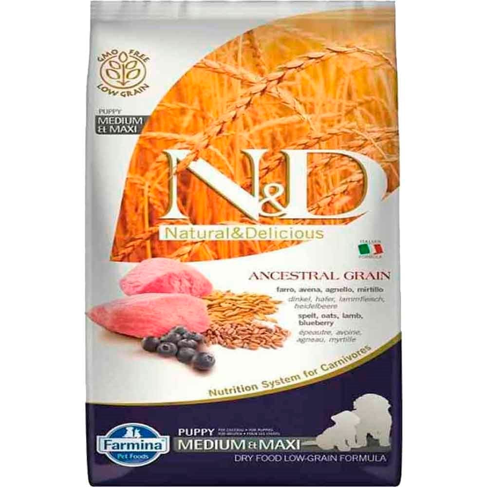 ND Düşük Tahıllı Kuzulu Medium Maxi Yavru Köpek Maması 2,5 kg