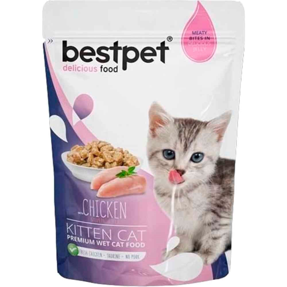 Bestpet Kitten Jelly Tavuklu Yavru Kedi Yaş Maması 85 GR