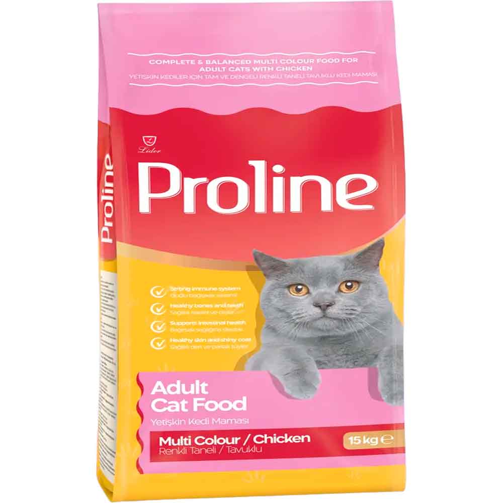 Proline Renkli Tavuklu Kedi Maması 15 Kg