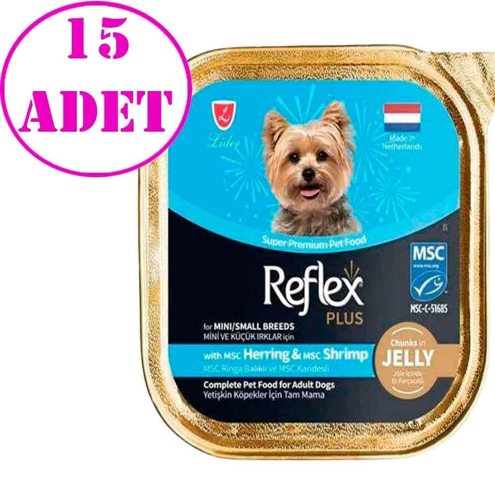 Reflex Plus Jöle İçinde Ringa Balığı ve Karides Küçük Irk Köpek Konservesi 85 Gr 15 AD