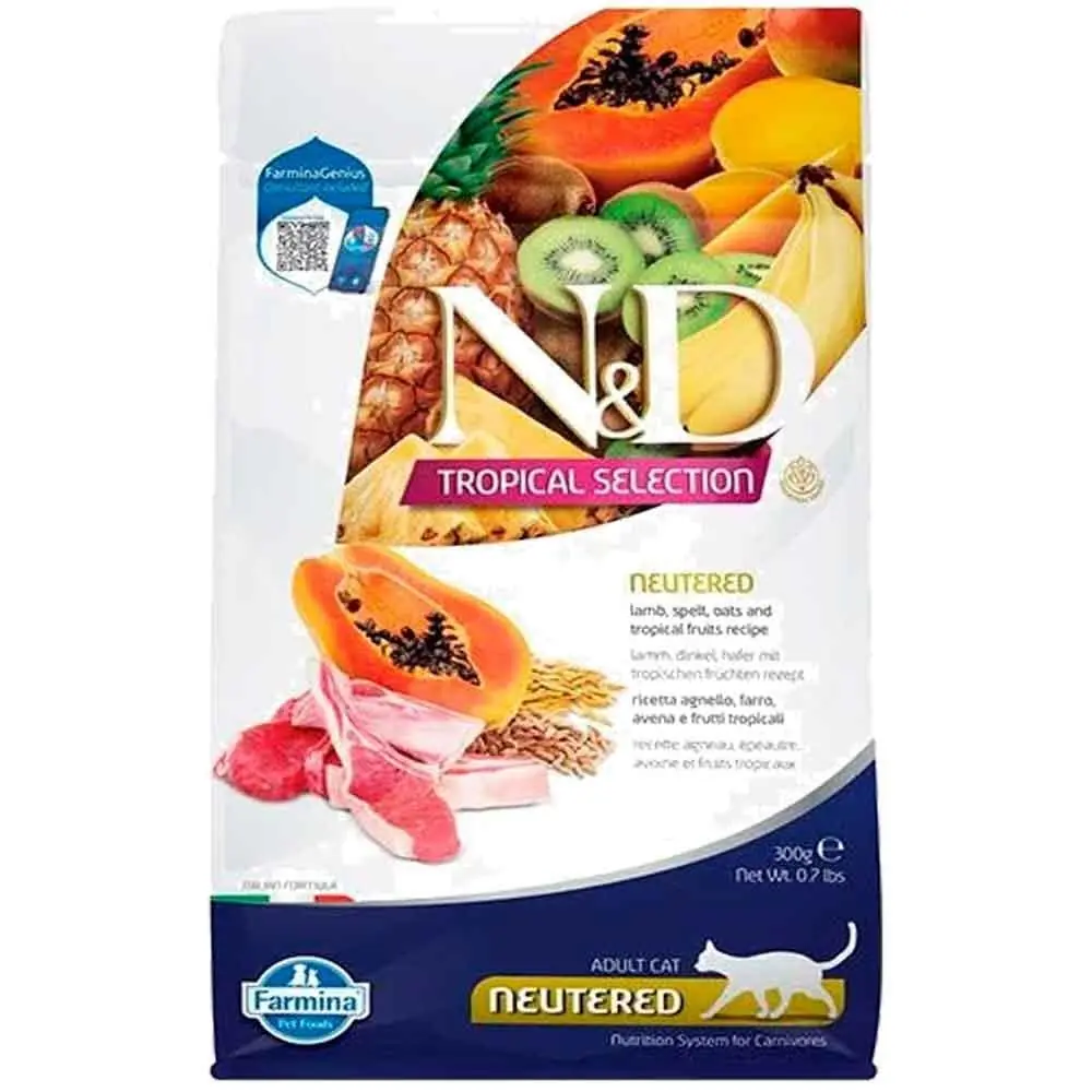 ND Tropical Selection Kuzu Etli Kısırlaştırılmış Kedi Maması 300 Gr