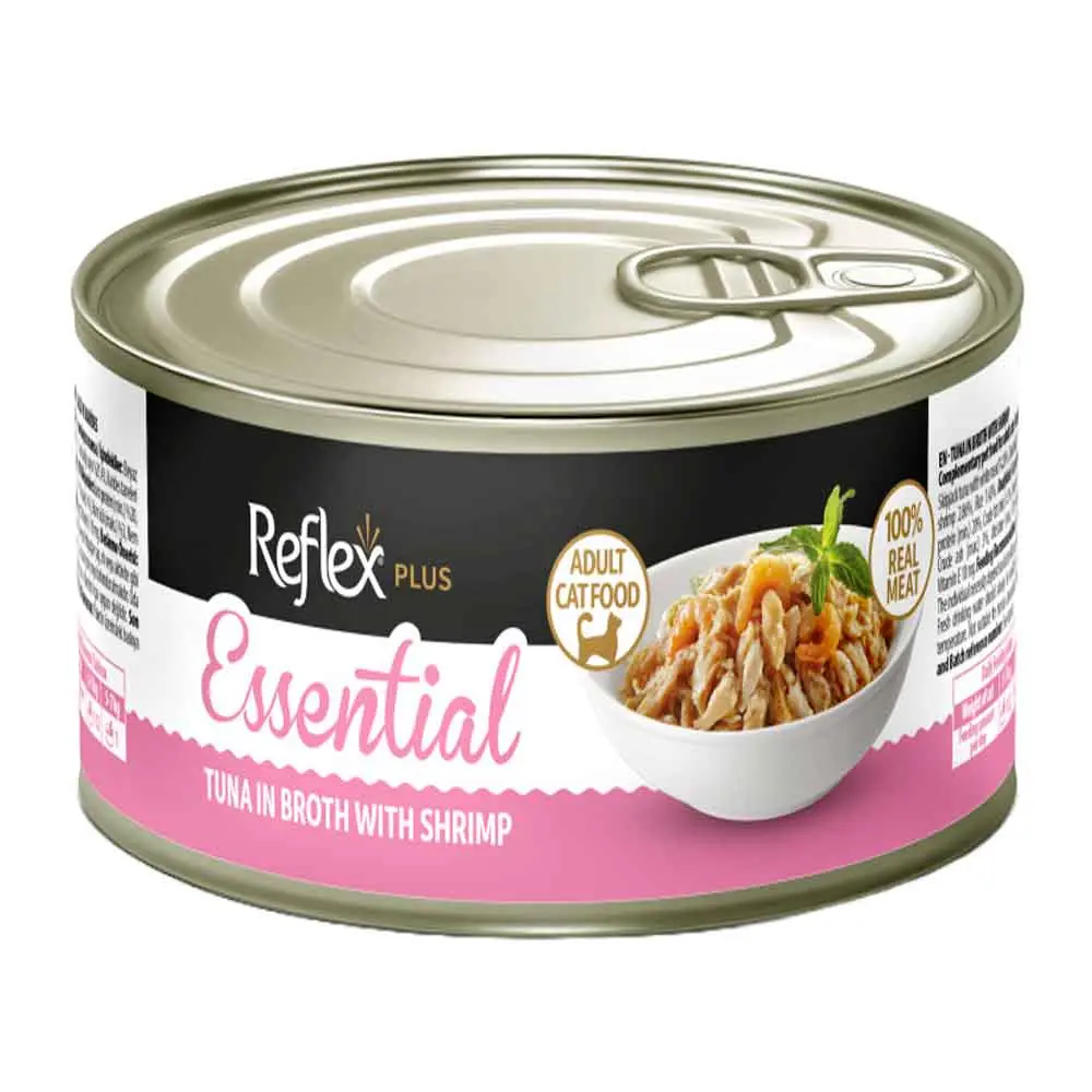 Reflex Plus Essential Ton Balıklı ve Karidesli Yetişkin Kedi Konservesi 70 Gr