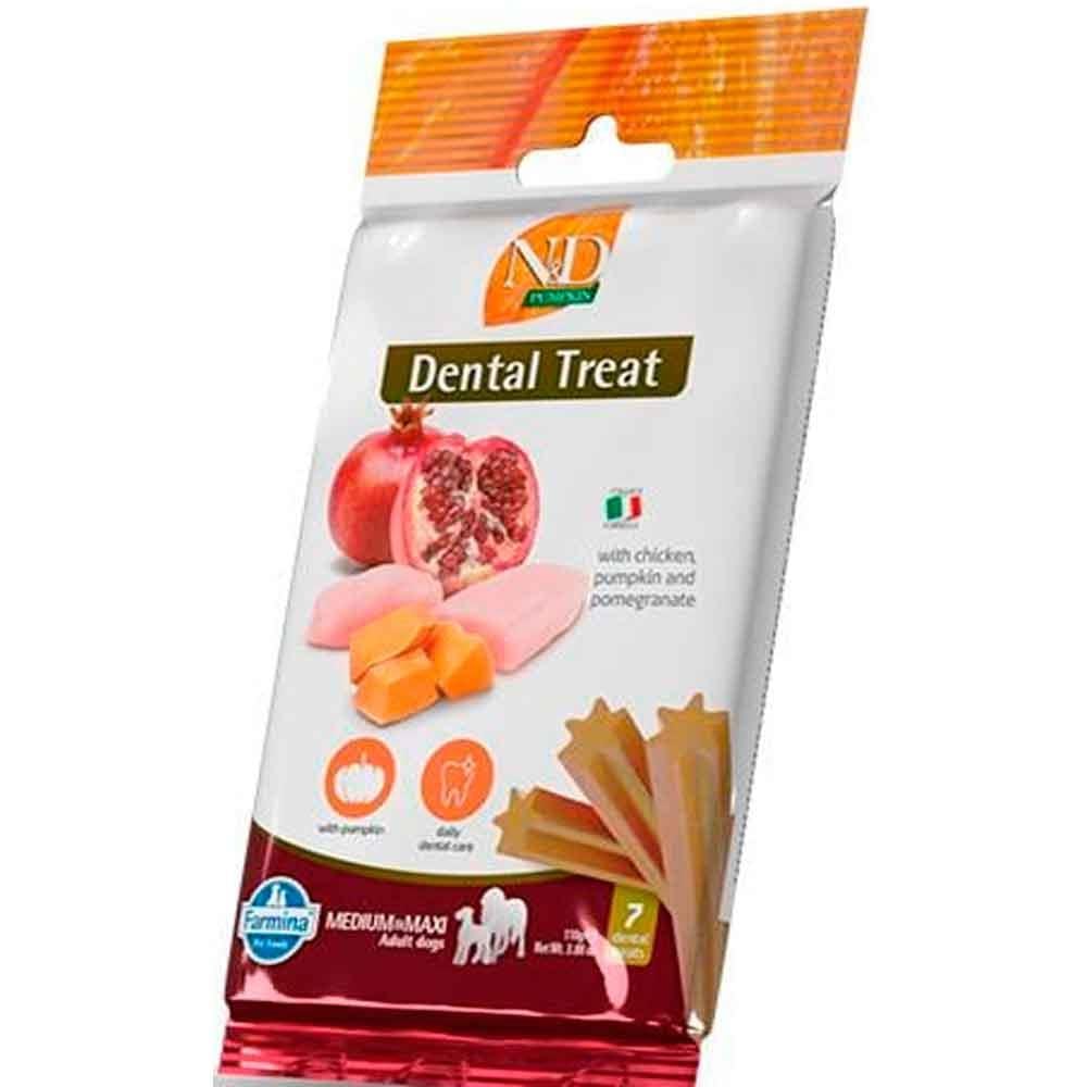 ND Dental Treat Narlı Tavuklu Balkabaklı Medium/Maxi Köpek Ödülü 7 li Paket