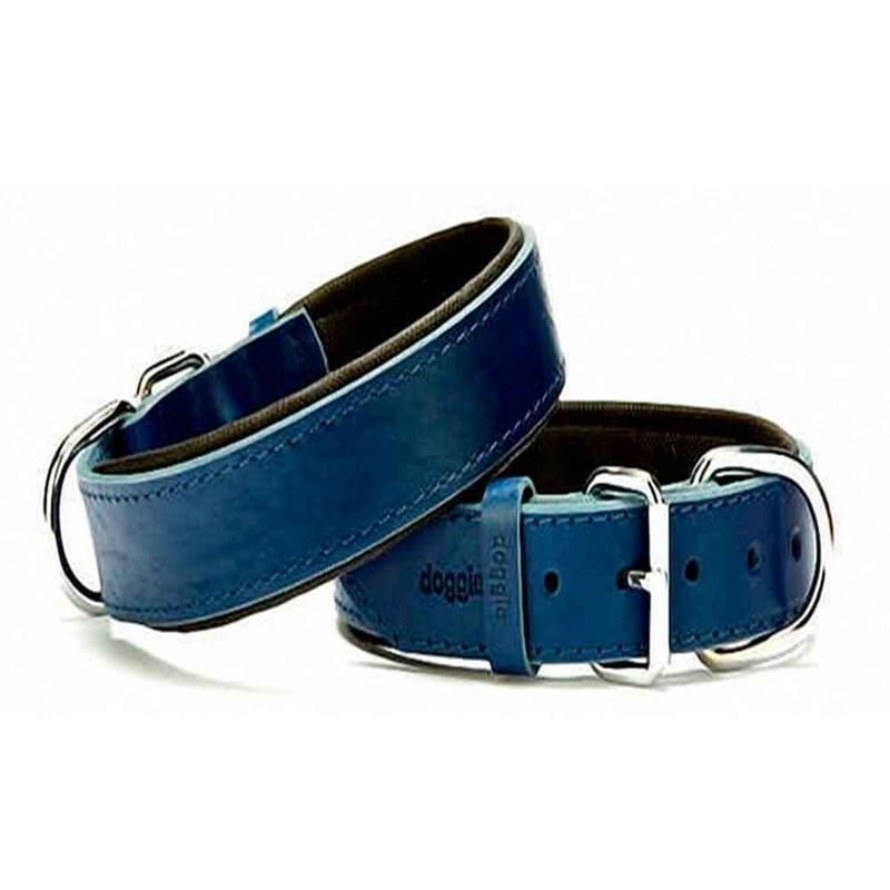 Doggie Yumuşak Dokulu Sade Köpek Boyun Tasması Mavi SBT-3510 L