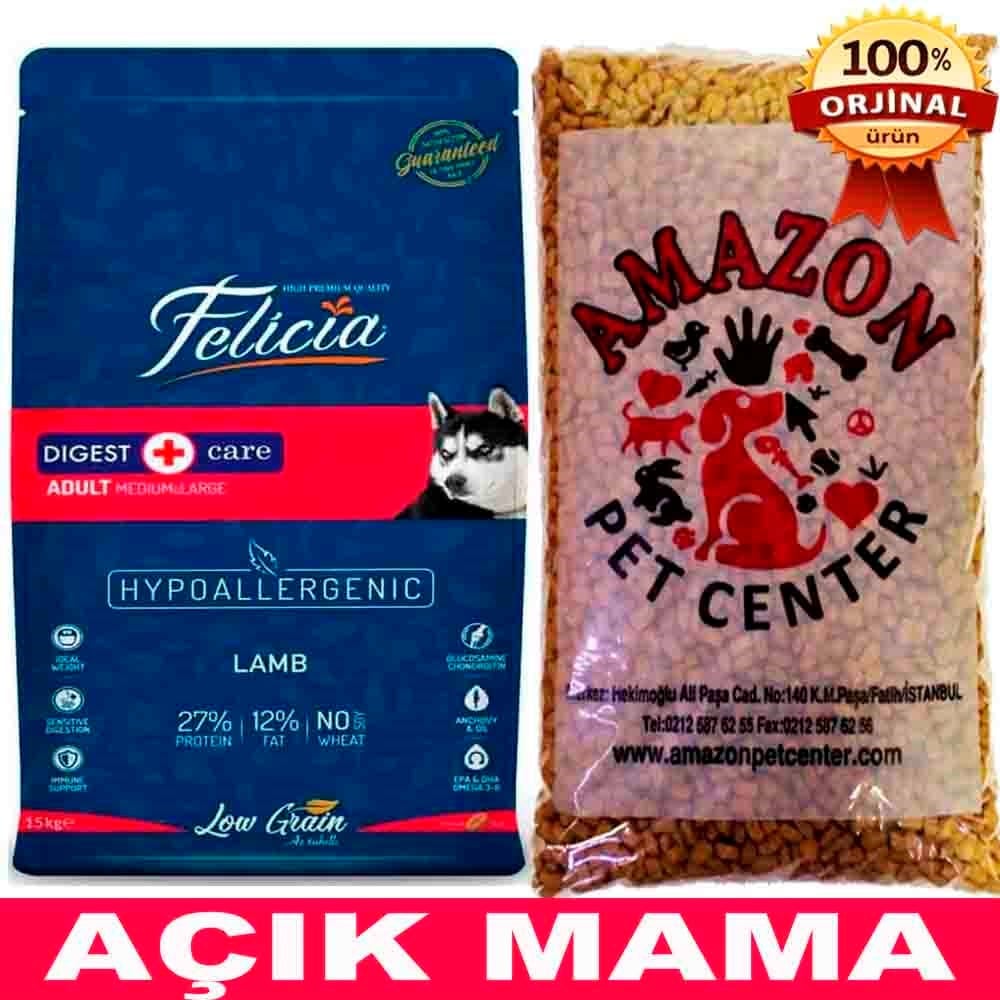 Felicia Az Tahıllı Kuzu Etli Yetişkin Köpek Maması Açık 1 Kg