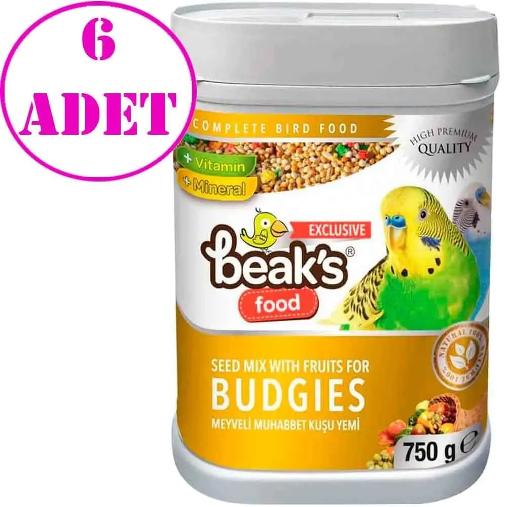 Beaks Meyveli Muhabbet Kuş Yemi 750 Gr 6 AD