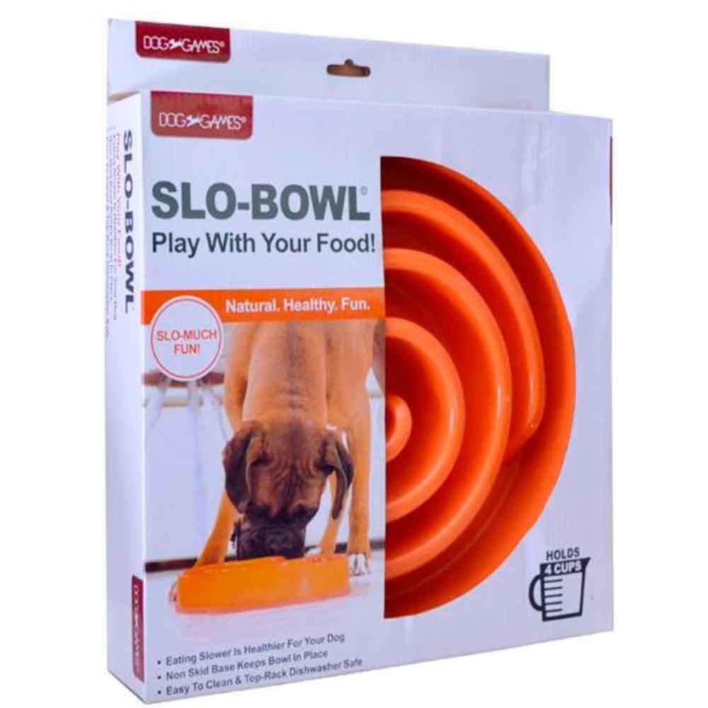 Dog Games Köpek Yavaş Yeme Mama Kabı 4 Turuncu 27 Cm