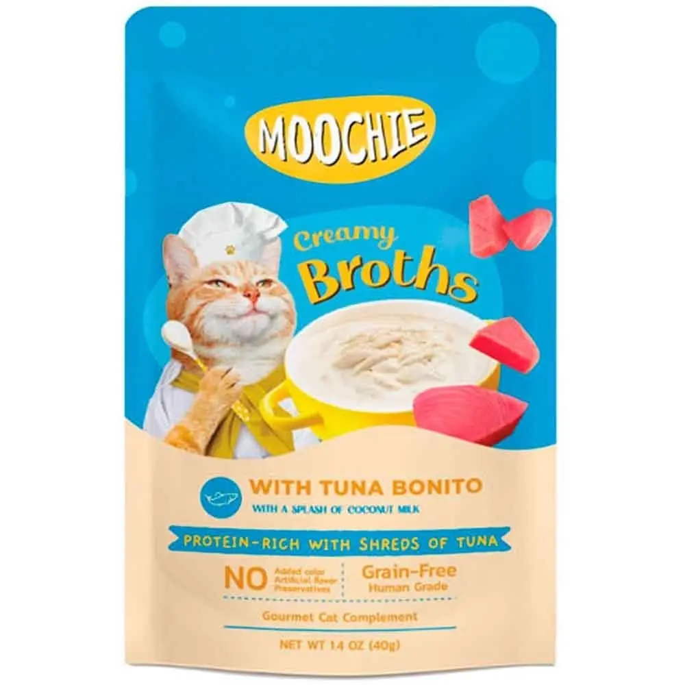 Moochie Kedi Çorbası Parça Ton Balığı Torik Tahılsız 40 Gr