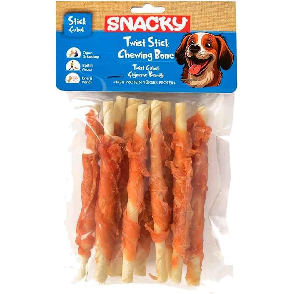 Snacky Tavuk Sargılı Köpek Kemiği 13 cm 100 Gr 10 Lu
