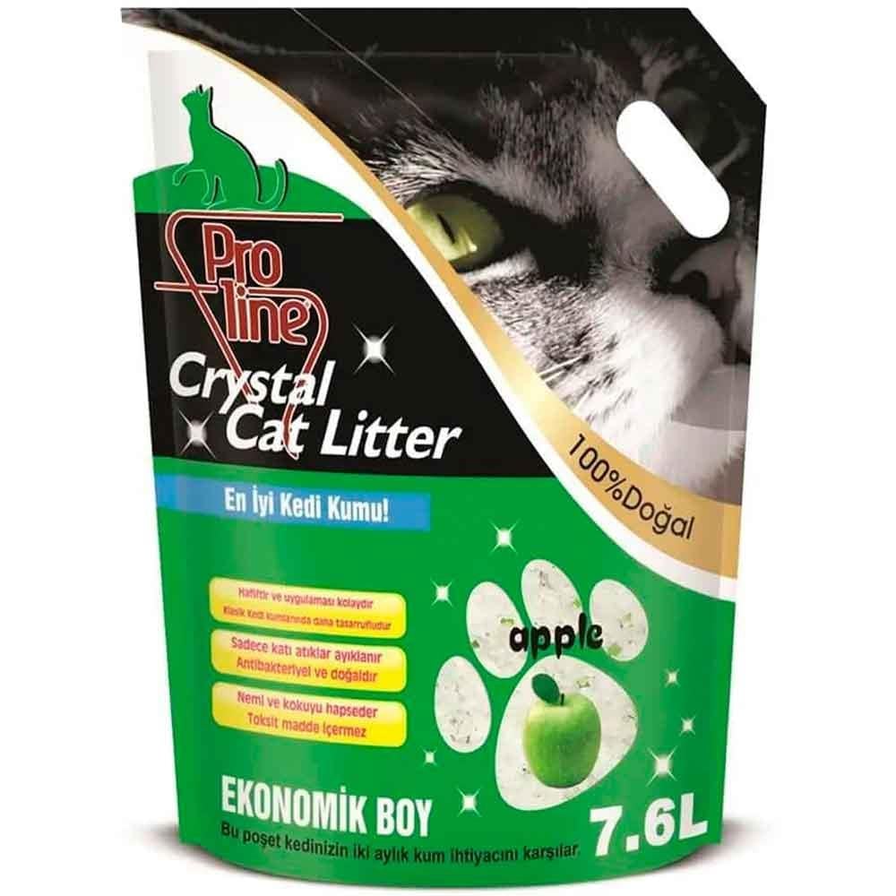 Proline Kristal Kedi Kumu Elma Aromalı 7,6 Lt