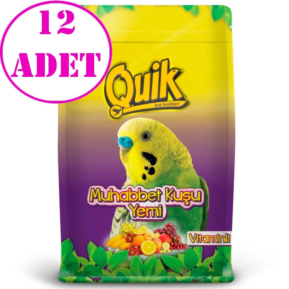 QUİK Muhabbet Kuşu Yemi 400gr 12 AD