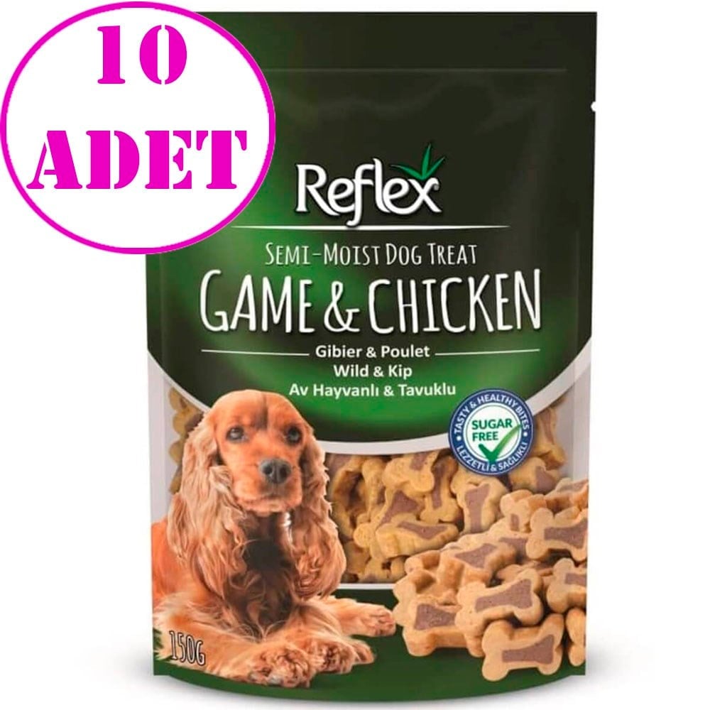 Reflex Av Hayvanlı ve Tavuklu Yumuşak Köpek Ödülü 150gr 10 AD