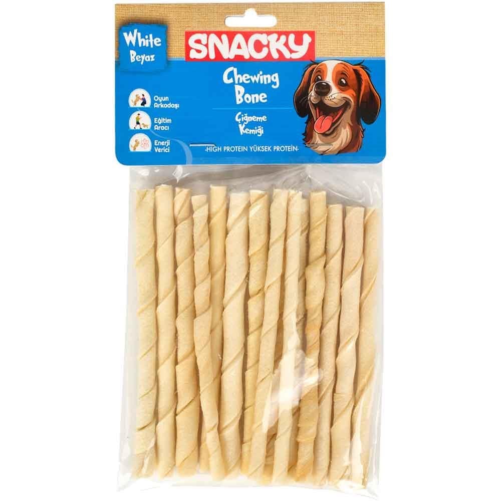 Snacky Köpek Ödülü Beyaz Burgu Çubuk 15'li Paket
