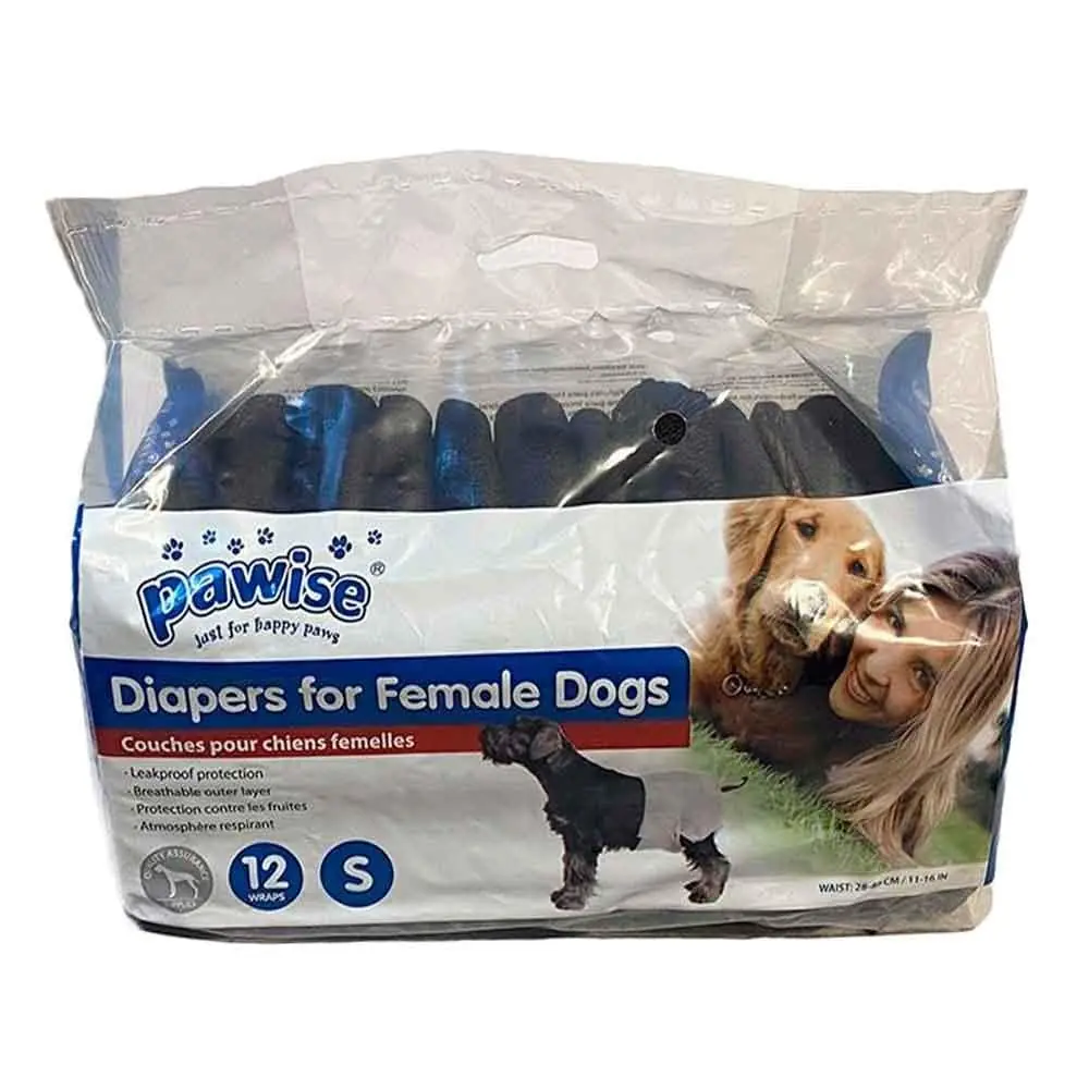 Pawise Ultra Emici Köpek Bezi 12'li Siyah S