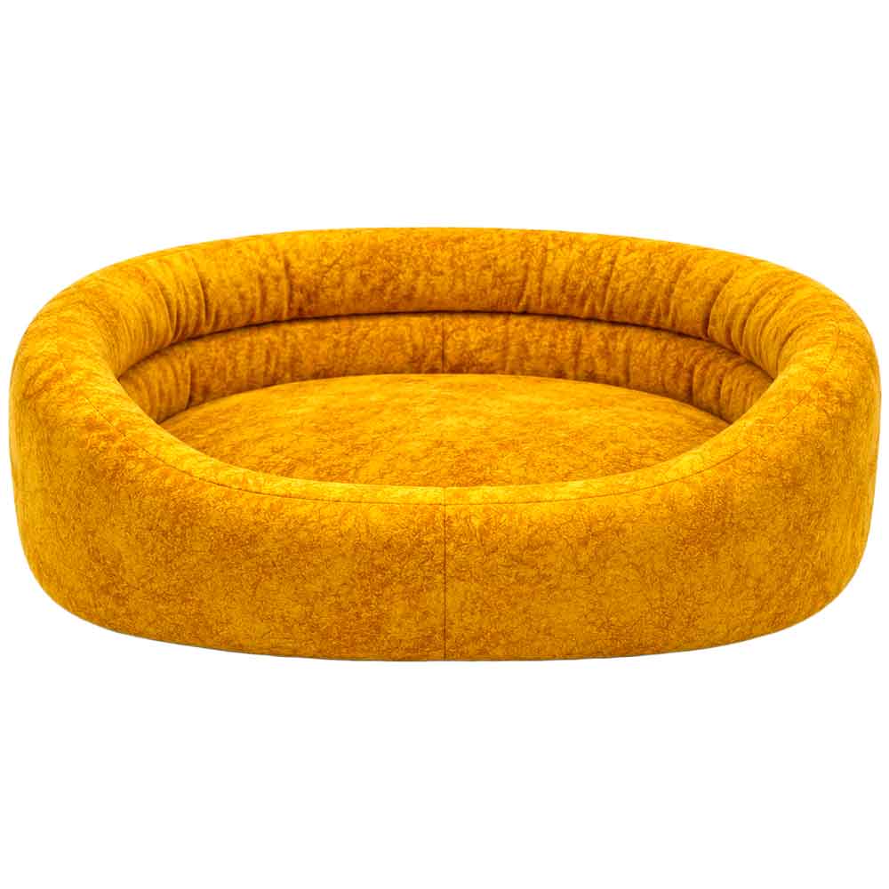 Pet Pretty Kedi Köpek İçin Comfort Sünger Yatak Hardal 55x45x20 Cm