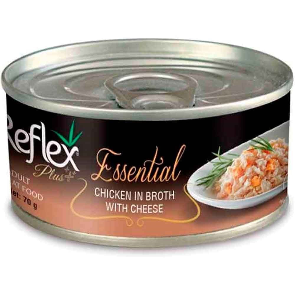 Reflex Plus Essential Kedi Konservesi Tavuklu Peynirli 70 Gr