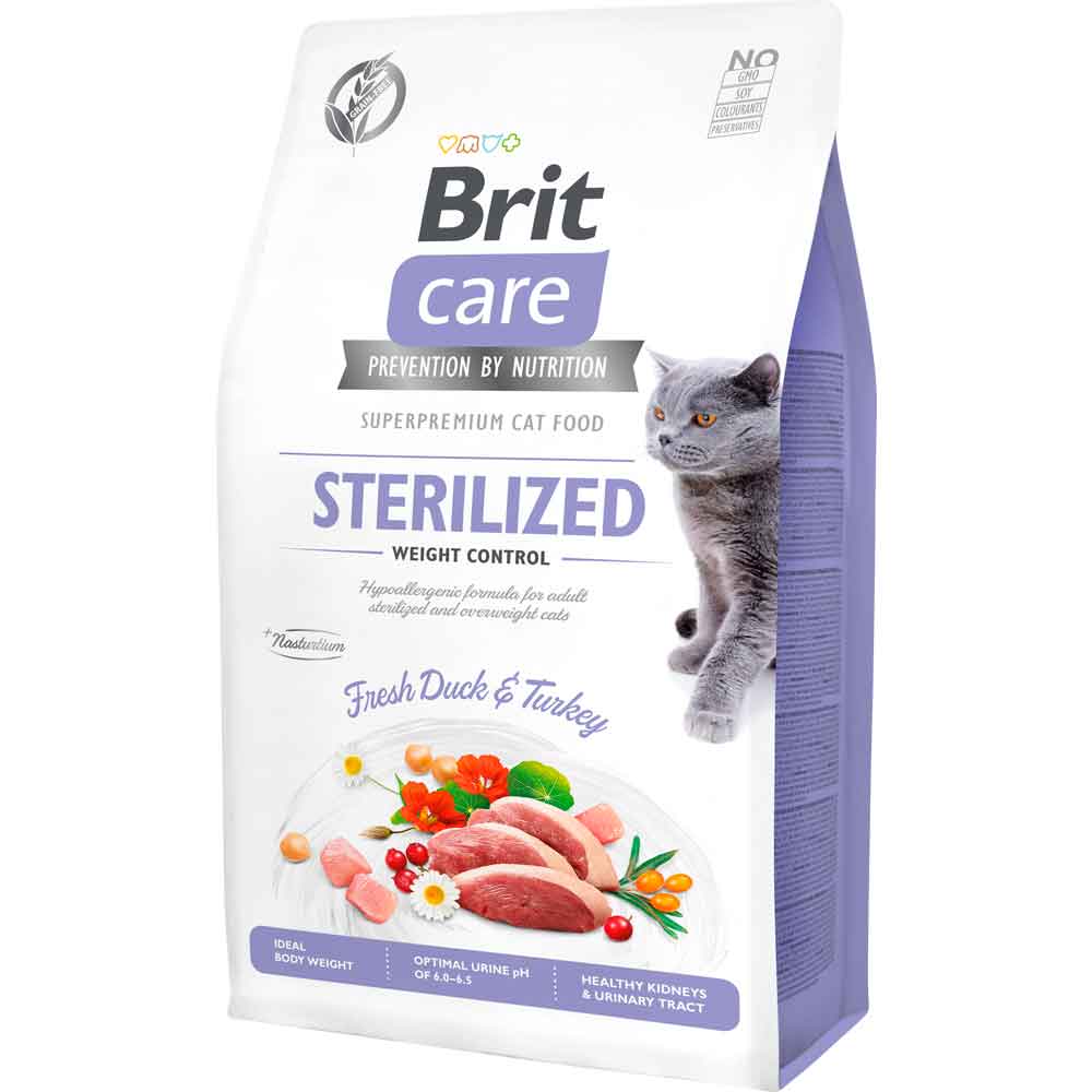 Brit Care Hypo-Allergenic Ördekli Tahılsız Kısırlaştırılmış Kedi Maması 7 kg