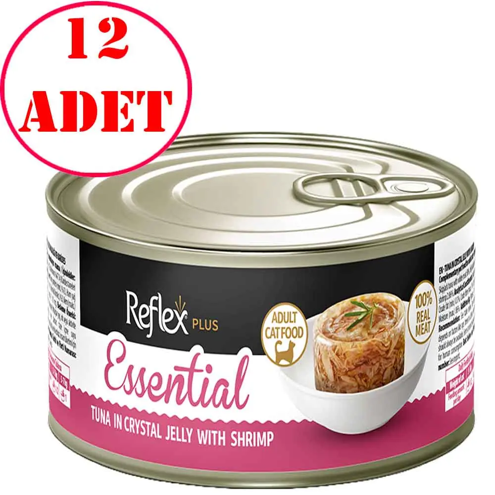 Reflex Plus Essential Tavuklu ve Karidesli Yetişkin Kedi Konservesi 70 Gr 12 AD