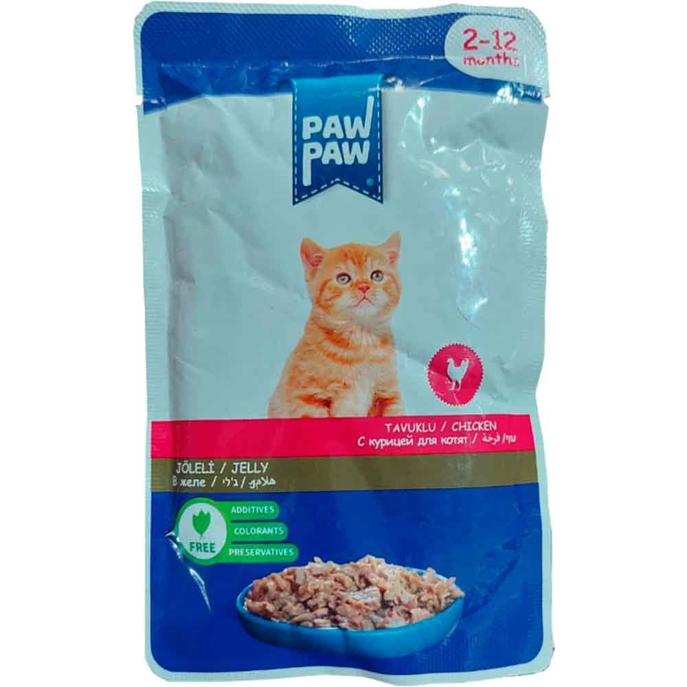 Paw Paw Yavru Kedi Yaş Maması Tavuklu 85 Gr