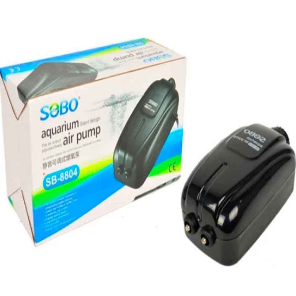 Sobo Akvaryum Hava Motoru Çift Çıkış 4,5W 2×5 Lt/Min SB-8804
