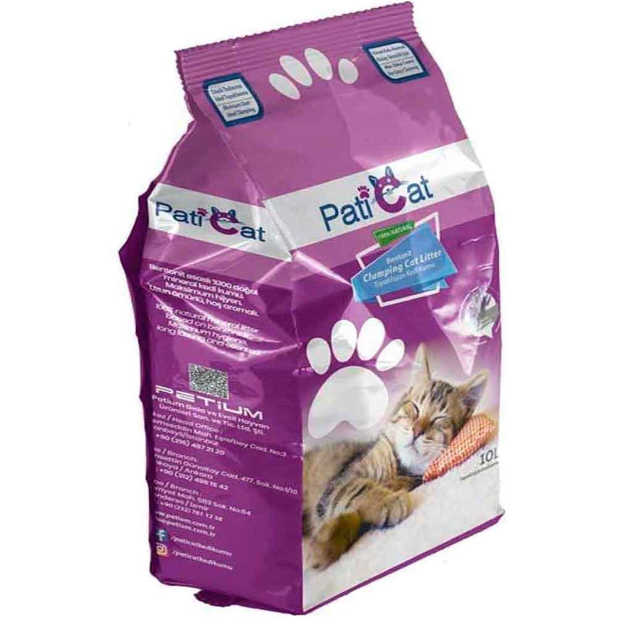 PatiCat Kedi Kumu Lavantalı Doğal Kalın Taneli 10 Lt