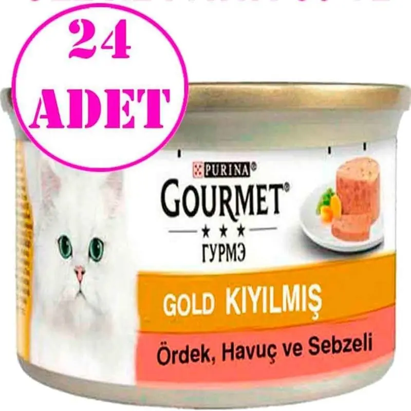 Proplan Gourmet Kıyılmış Ördekli Havuçlu Kedi Konservesi 85 gr 24 Ad