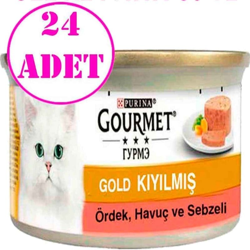 Proplan Gourmet Kıyılmış Ördekli Havuçlu Kedi Konservesi 85 gr 24 Ad