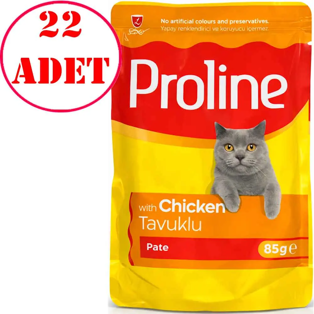 Proline Kedi Konservesi Tavuklu Pate 85 Gr 22 AD