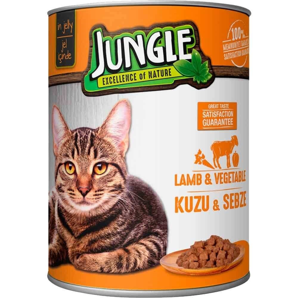 Jungle Kuzuetli Sebzeli Kedi Konservesi 415 gr