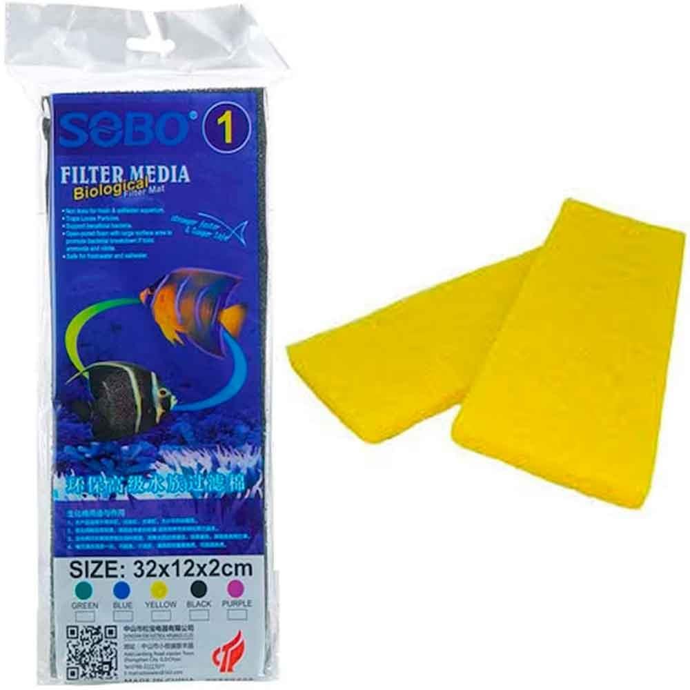 Sobo Akvaryum Filtre Süngeri 32x12x2 Sarı