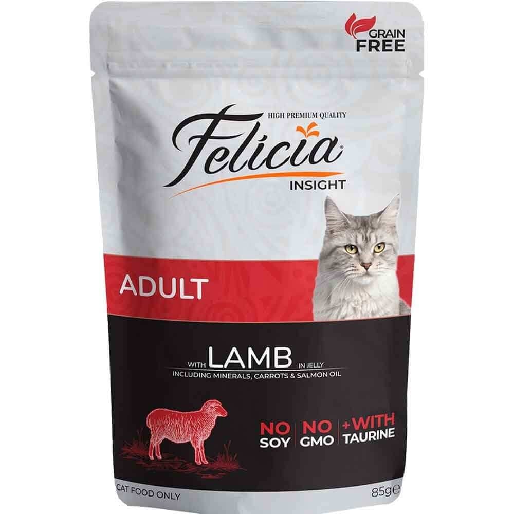 Felicia Yaş Kedi Maması Tahılsız Kuzu Etli 85 gr