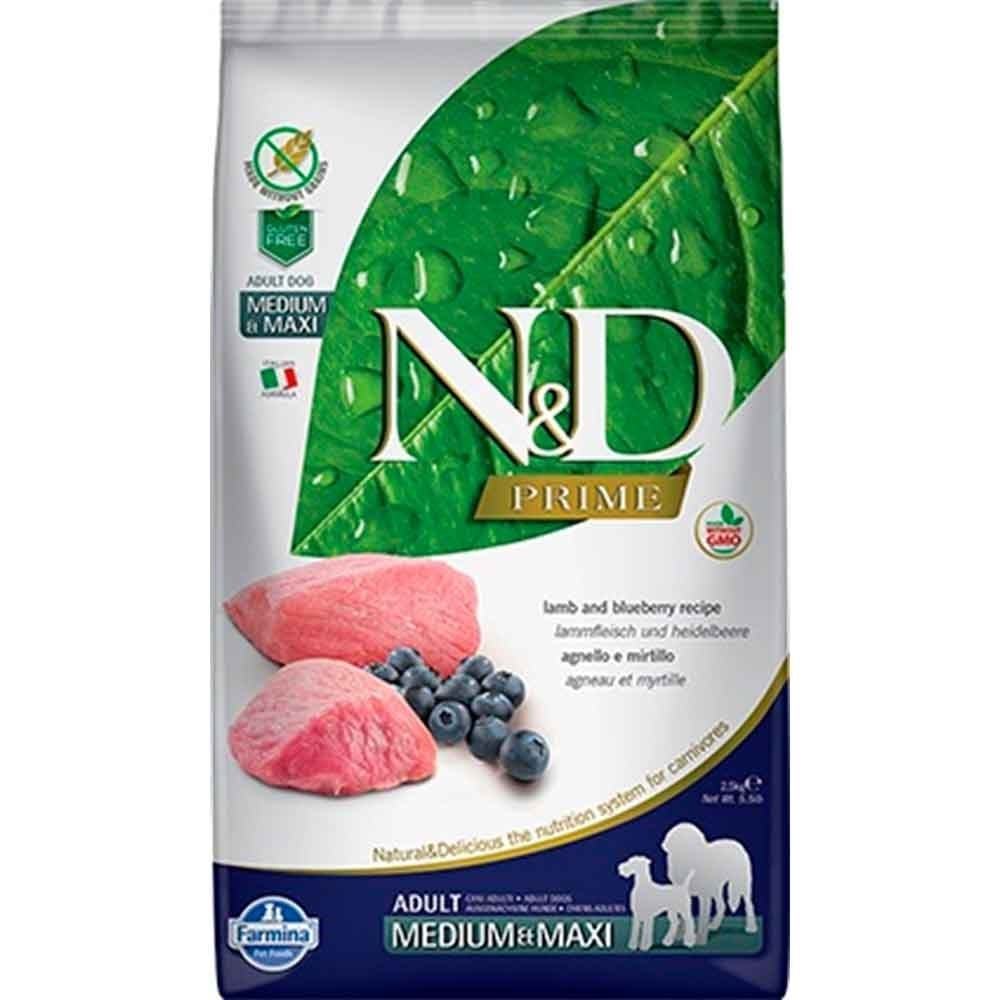 ND Tahılsız Köpek Maması Kuzu Etli Yaban Mersinli 2,5 Kg