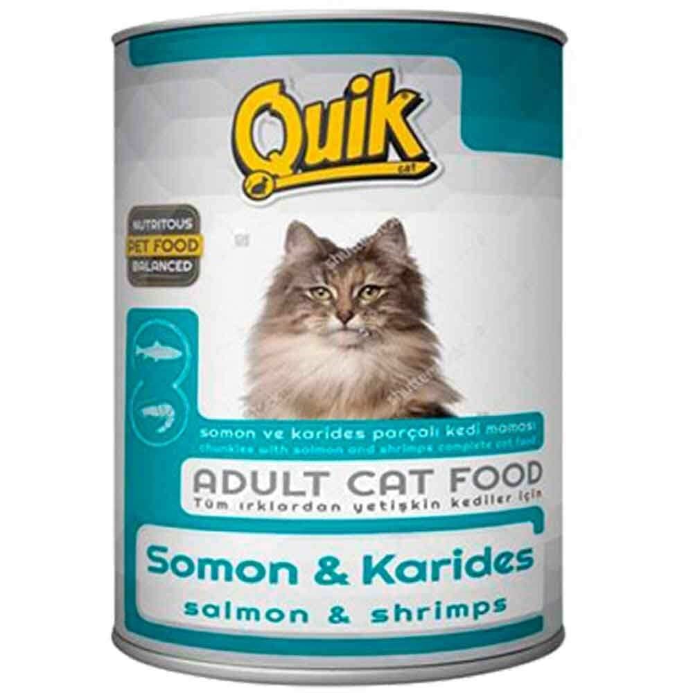 Quik Kedi Konservesi Somon Karides 415 gr