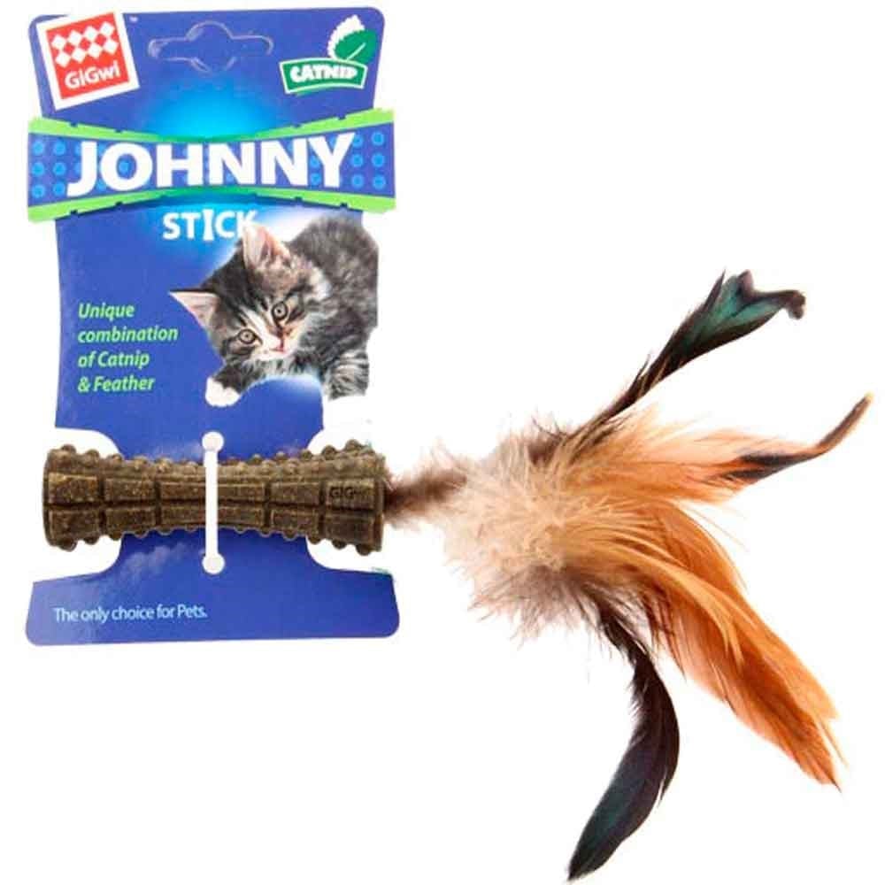 Gigwi Kedi Oyuncağı Johnny Stick Catnipli Doğal Kahverengi Tek Tüylü