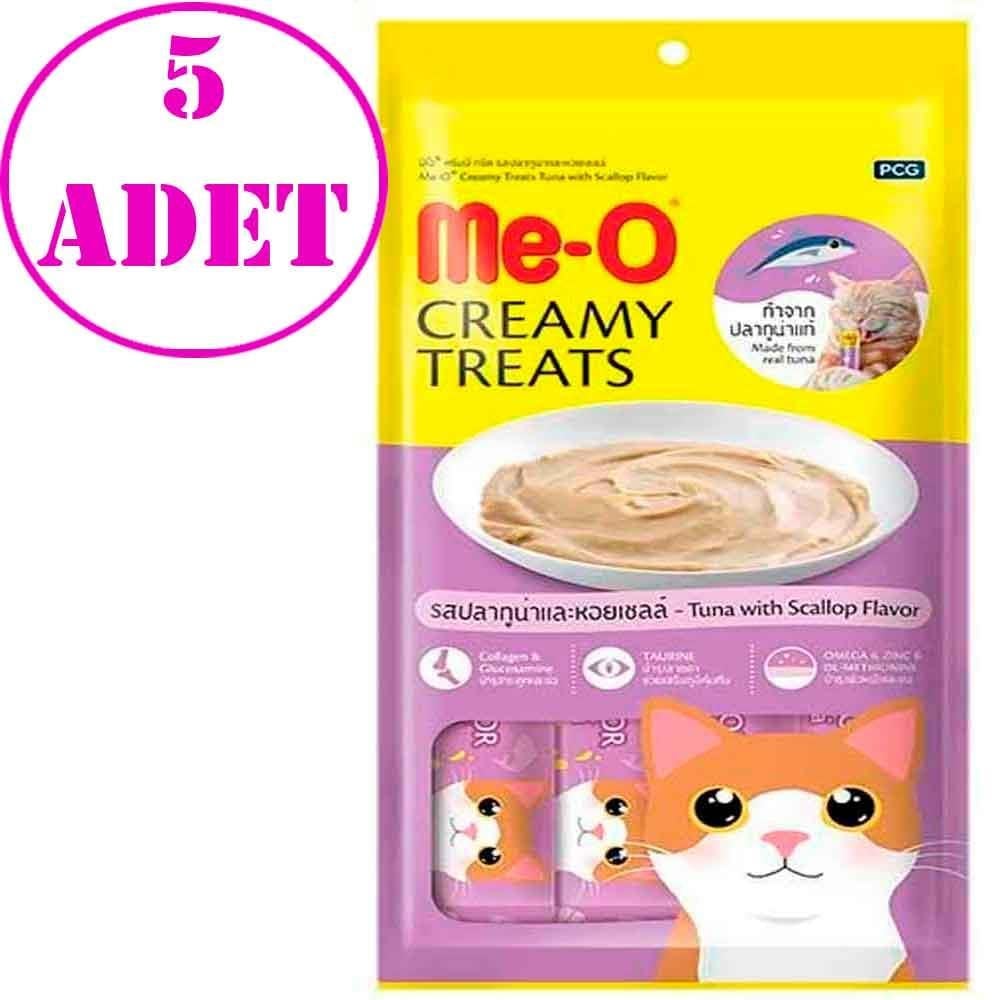 Meo Ton ve Deniz Tarağı Krema Kedi Ödülü Kedi Çorbası 4x15 gr 5 AD