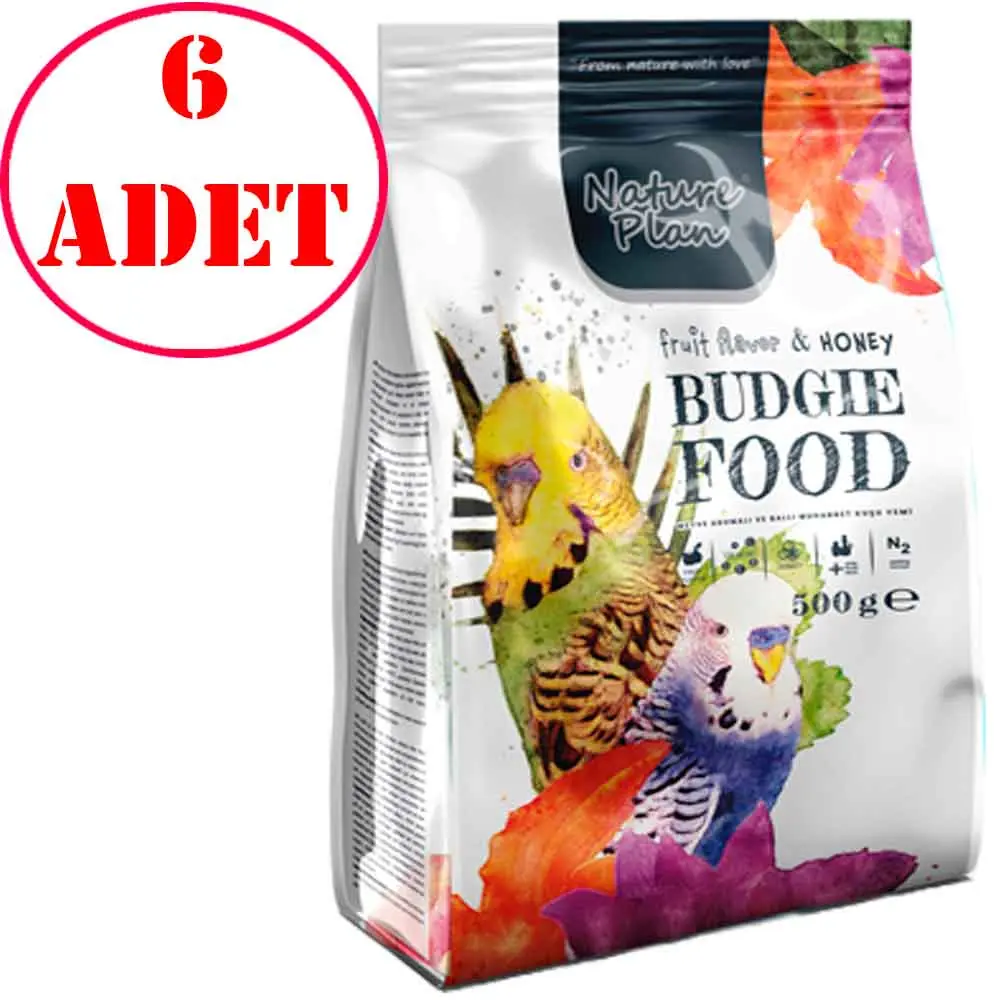 Nature Plan Meyveli Ballı Muhabbet Kuşu Yemi 500 Gr 6 AD